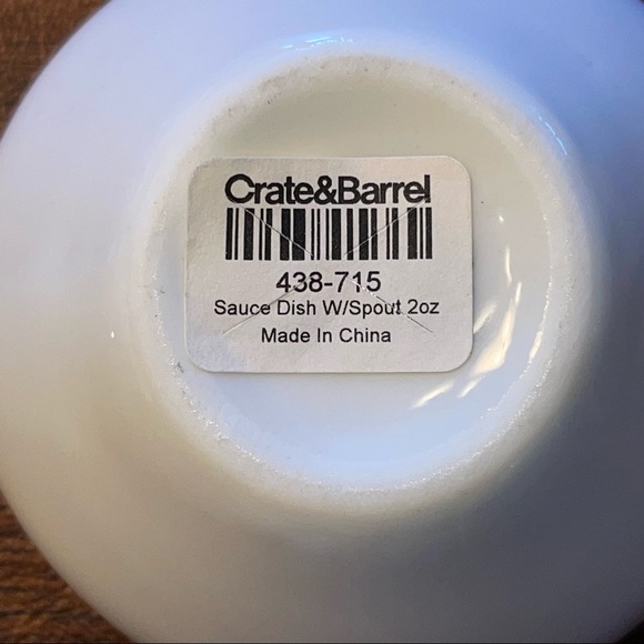 Crate&Barrel Kitchen Set Two Crate Barrel Sauce Dish With Spout 2